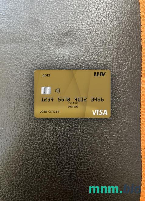 United Kingdom LHV bank visa gold wygląd fotograficzny skan PSD + zdjęcie
